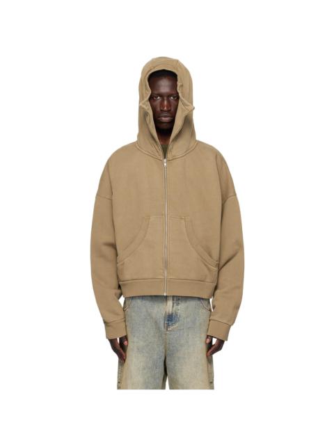 Beige Full Zip Hoodie