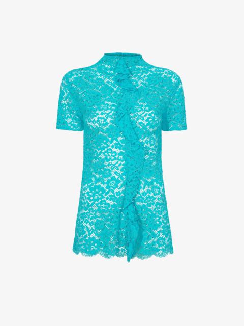 Stretch Lace Short Sleeve Top