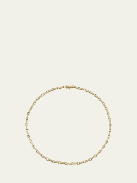 SYDNEY EVAN 14K Yellow Gold Diamond Round Rectangle Necklace