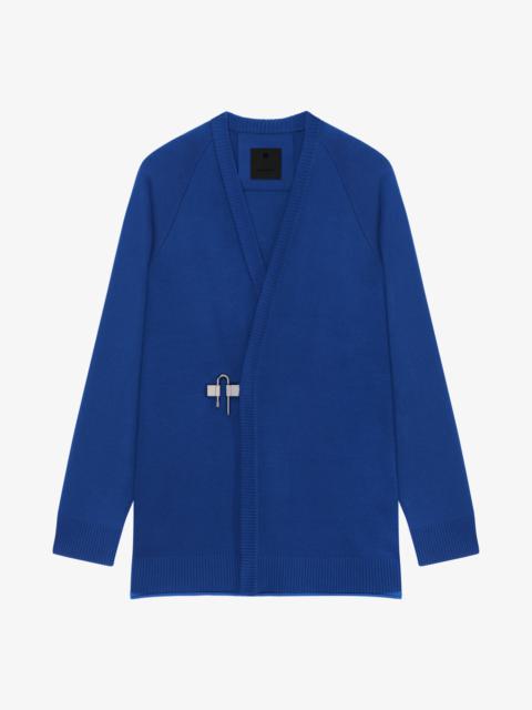 Givenchy CARDIGAN IN WOOL AND SILK WITH U-LOCK BUCKLE