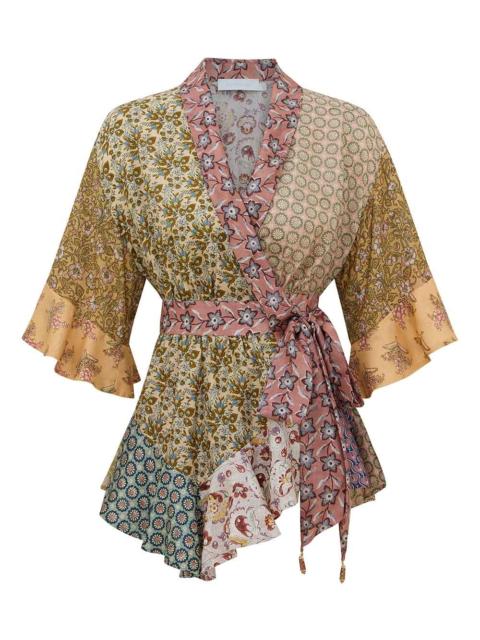 Zimmermann FAIRLIGHT SCARF WRAP TOP