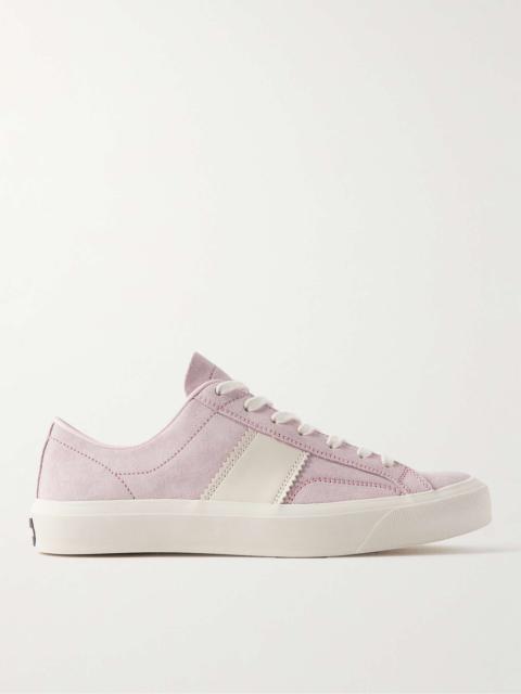 TOM FORD Cambridge Leather-Trimmed Suede Sneakers