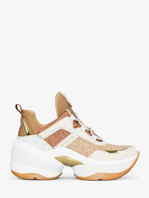 MICHAEL KORS Olympia Mixed-Media Trainer