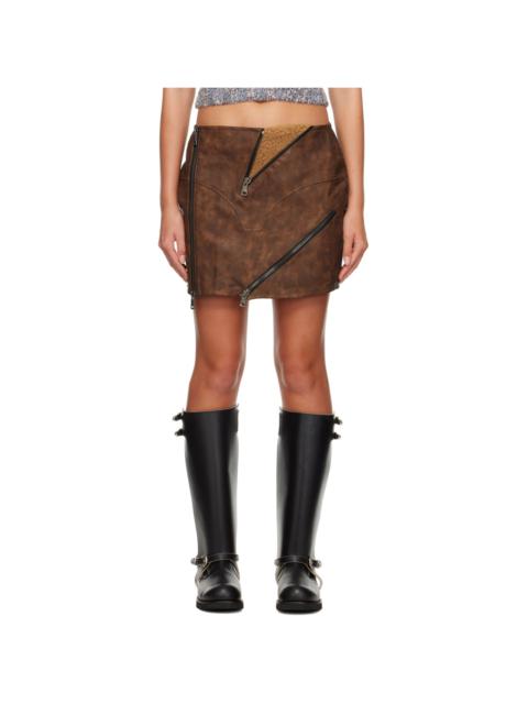 Andersson Bell KIKI BROKEN ARGYLE DENIM SKIRT | REVERSIBLE