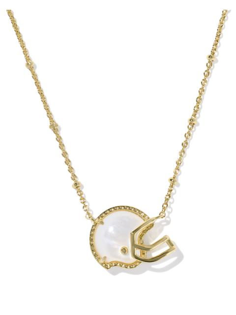 KENDRA SCOTT Football Helmet Gold Short Pendant Necklace