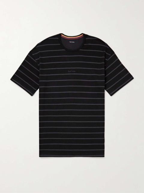 Paul Smith Relax Logo-Embroidered Striped Cotton and Modal-Blend Jersey Pyjama T-Shirt