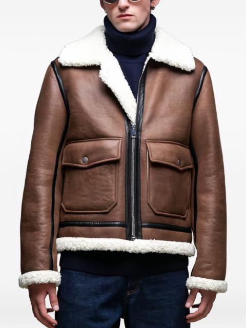 A.P.C. shearling-trim jacket