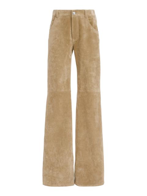 Chloé Soft Crosta Leather Pants neutral