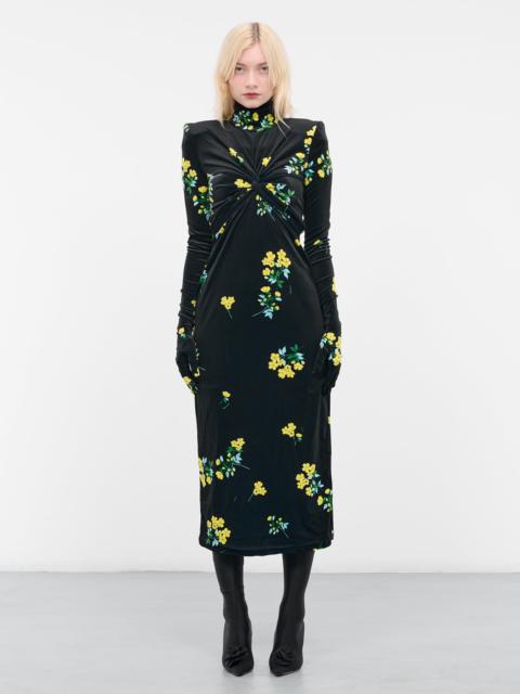 Richard Quinn Buttercup Velvet Dress