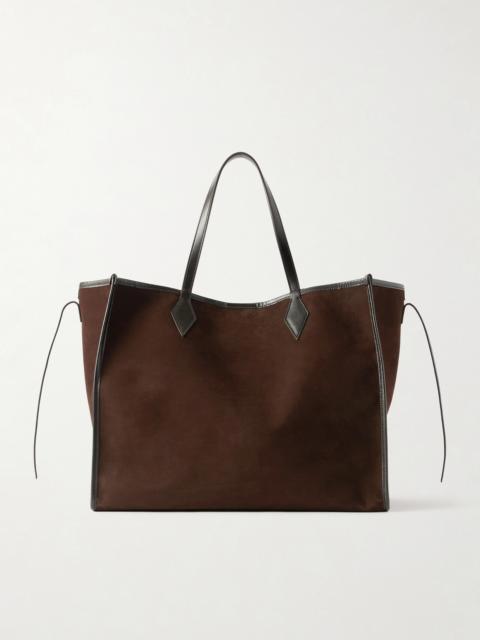 MÉTIER Chameleon 41 Large Leather-trimmed Nubuck Tote