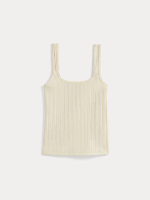 EVERLANE SCOOP-NECK TANK IN POINTELLE