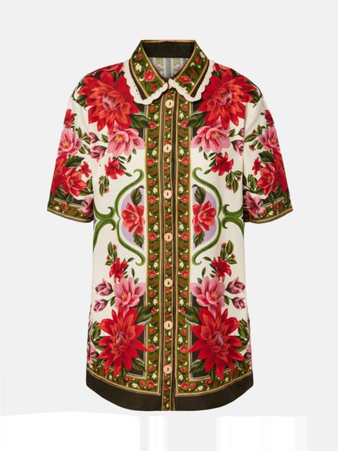 FARM RIO Wonder Rio oversized linen-blend shirt