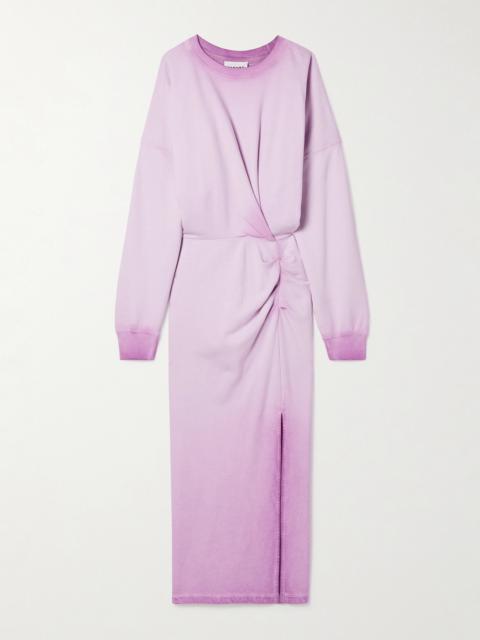 Isabel Marant Étoile Salomon Dégradé Ruched Cotton-jersey Midi Dress