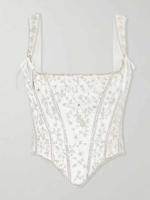 CLIO PEPPIATT Brigitte Floral-embellished Corset