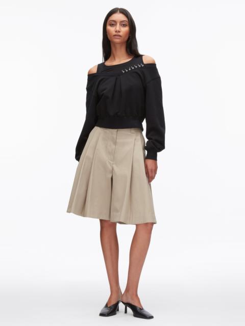 3.1 Phillip Lim Long Sleeve Embellished Double Layer Top