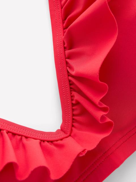 BODEN Evia Ruffle Bikini Top-Tulip Red