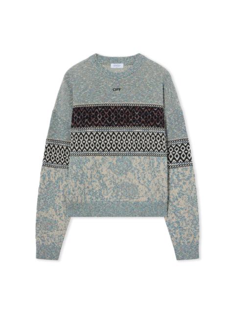 Off-White Persian Arrow Knit Crewneck