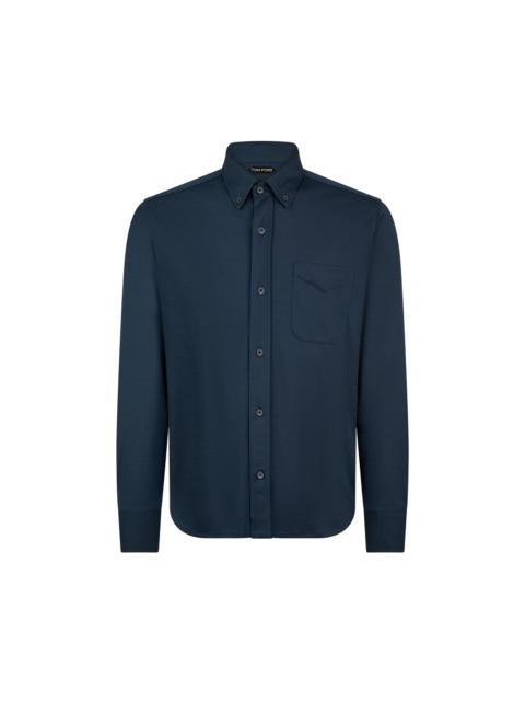 TOM FORD SILK COTTON BLEND BUTTON DOWN