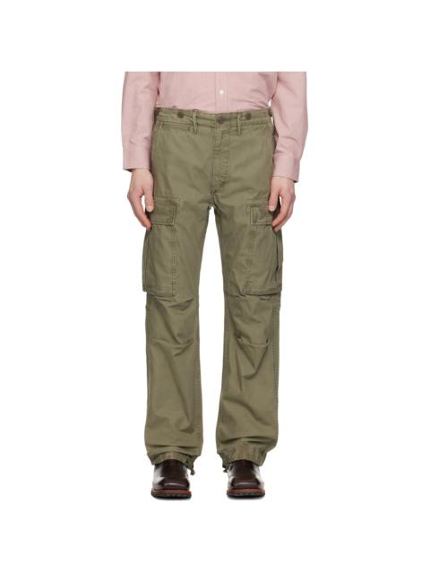 RRL by Ralph Lauren Khaki Surplus Poplin Cargo Pants