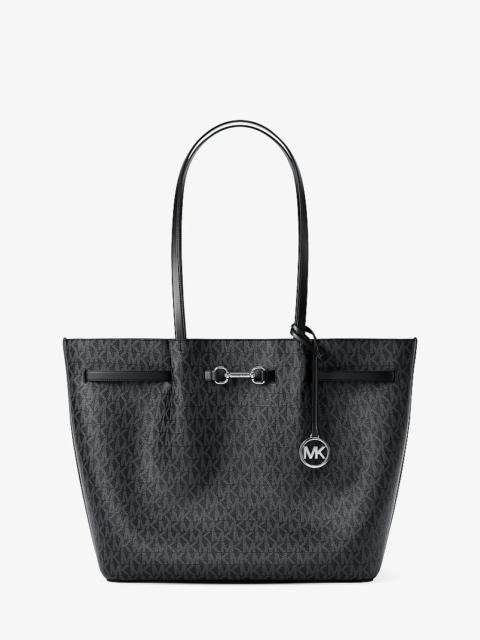 MICHAEL KORS Carson Large Signature Logo Tote Bag