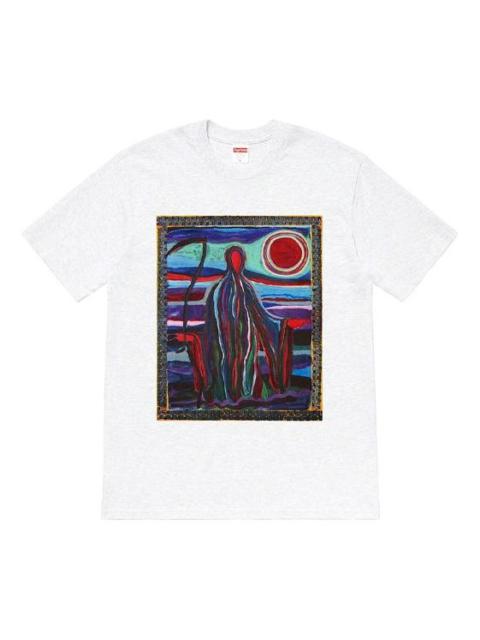 Supreme Supreme SS19 Reaper Tee Printing Short Sleeve Unisex Gray White SUP-SS19-10617