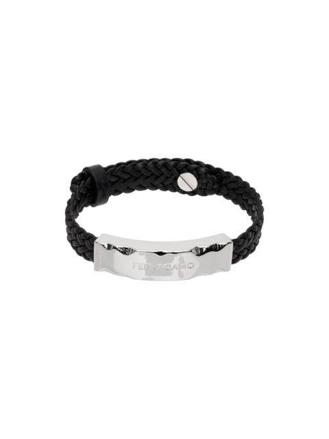 FERRAGAMO Black Braided Bracelet