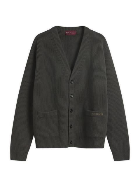 GUCCI Gucci Ribbed Wool Cardigan