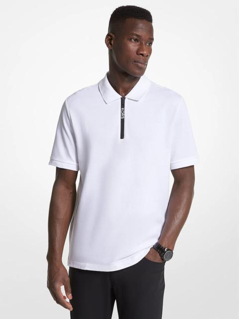 MICHAEL KORS Cotton Half-Zip Polo Shirt