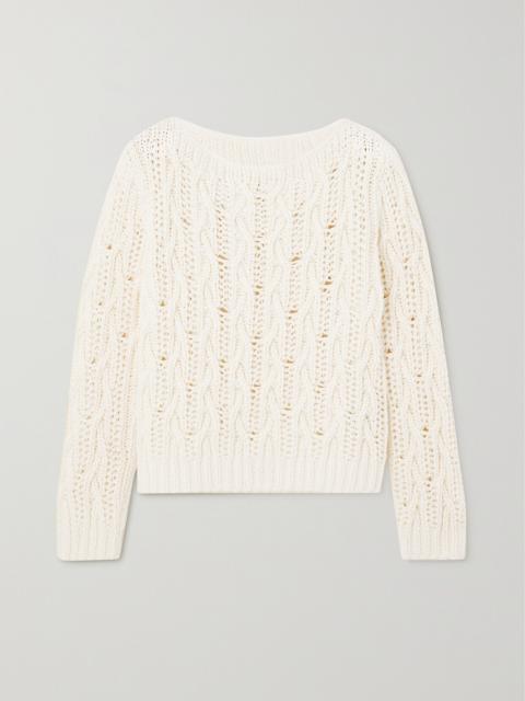 Loro Piana Cable-knit Cashmere-blend Sweater