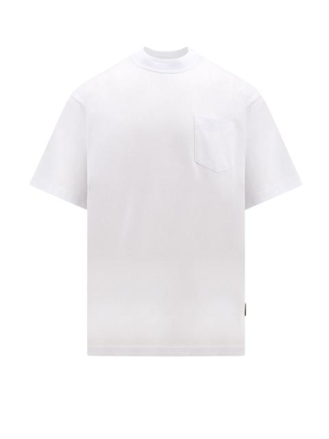 Cotton t-shirt with zip on the bottom