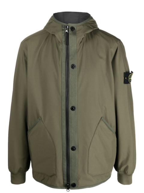 Stone Island Compass-patch hooded jacket