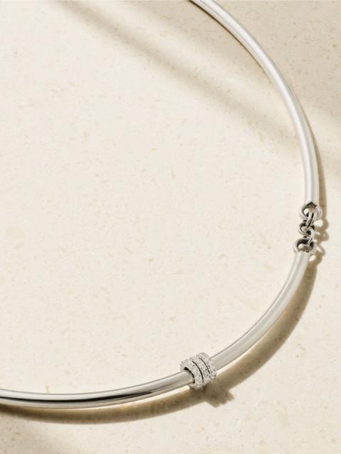 Spinelli Kilcollin Helio Tria sterling silver diamond necklace Silver