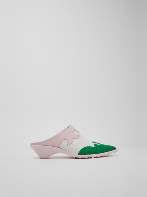 CAMPER Anita Multicolor Leather Semi-Open Shoes for Women.