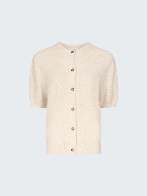 Loulou de Saison Jodi Short Sleeve Cardigan Beige Melange