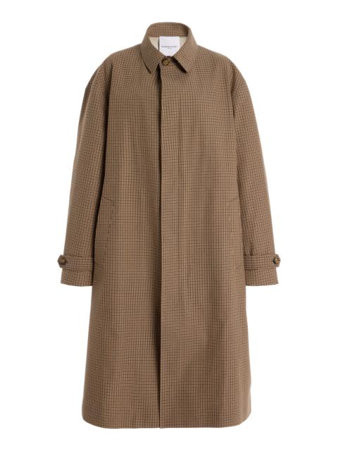 BRANDON MAXWELL The Quinn Waterproof Plaid Twill Driving Coat plaid