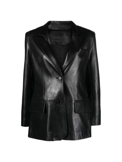 Iggy leather single-breasted blazer