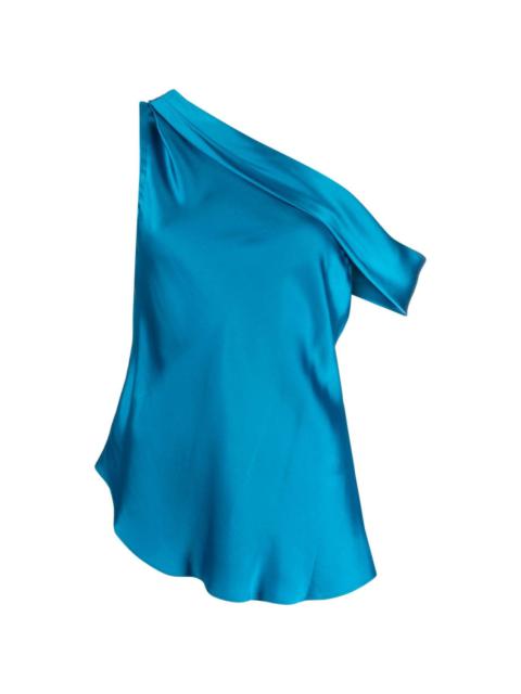 Lexi draped satin blouse