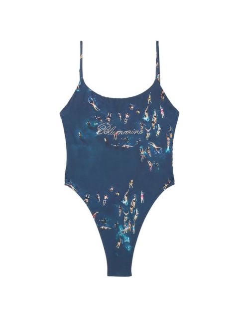 Blumarine swimmers-print swimsuit