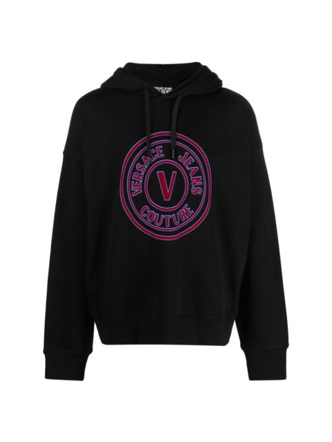 VERSACE JEANS COUTURE logo-print cotton hoodie