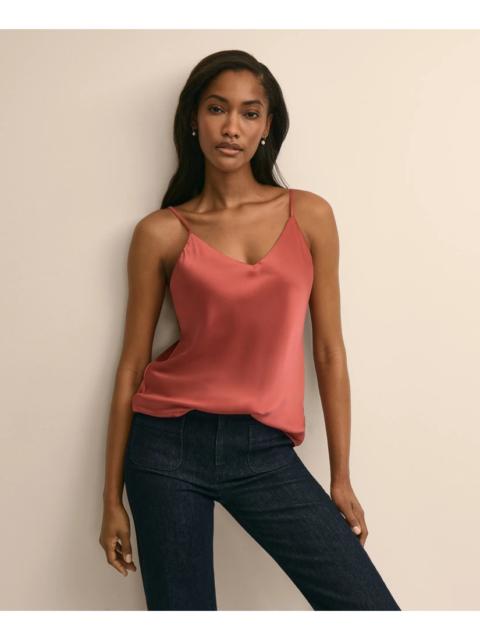 Brooks Brothers V-Neck Cami in Washable Silk Charmeuse