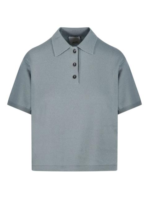 Allude short-sleeve polo top