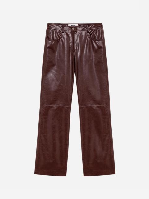 MSGM Faux leather pants