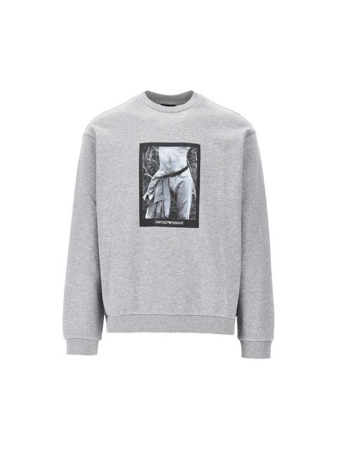 EMPORIO ARMANI LOGO PRINT CREWNECK SWEATSHIRT