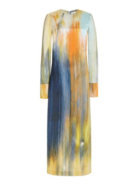 Abstract-Printed Midi Dress multi