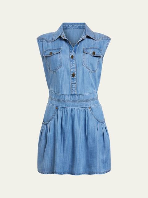 RAMY BROOK Paxton Denim Mini Shirtdress