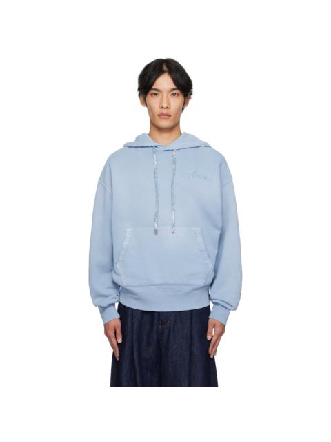 AMIRI Blue Bleach Bandana OS Hoodie
