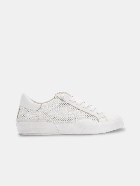 dolce vita ZINA SNEAKERS WHITE PERFORATED LEATHER