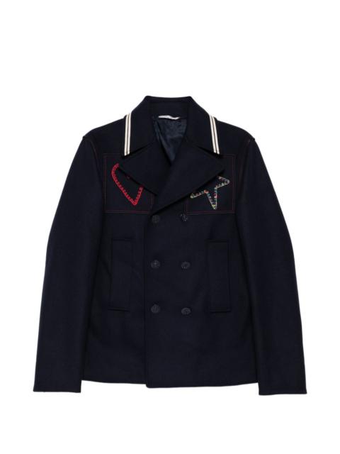Valentino double-breasted embroidered jacket