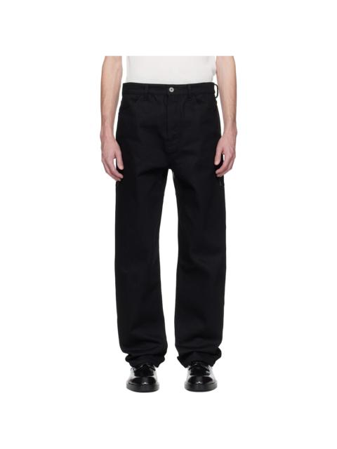 Black WL Leather Jeans