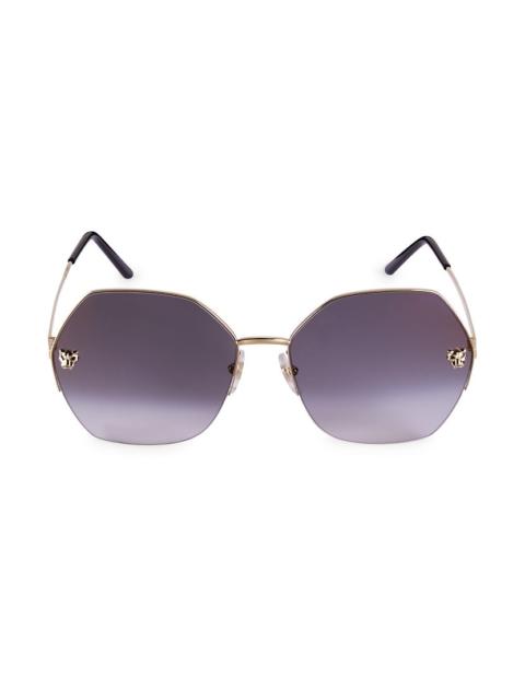 Cartier 62MM Geometric Sunglasses
